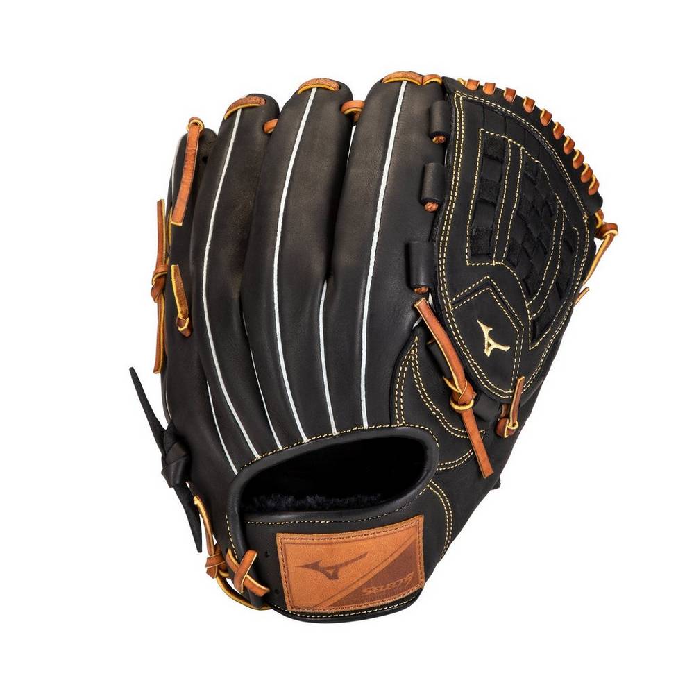 Mizuno Men's Select 9 Pitcher Baseball 12" Gloves Black/Brown (312848-MPH)